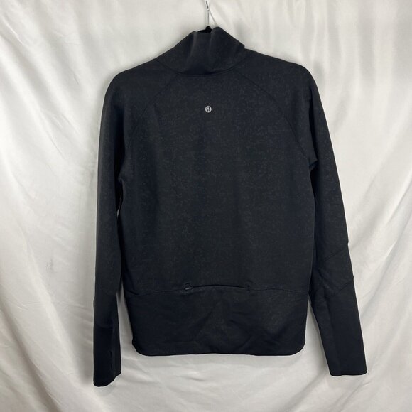 Lululemon Run to Reset 1/2 Zip in Speckle Emboss Black Women's Size L - Picture 8 of 13